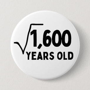 Macaron Rond 7,6 Cm 40e anniversaire 40 ans quarante quarantième maths