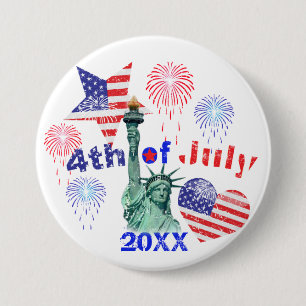Macaron Rond 7,6 Cm 4 juillet