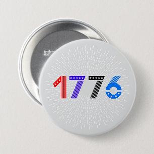 Macaron Rond 7,6 Cm 4 juillet 1776