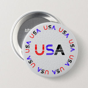 MACARON ROND 7,6 CM 4 JUILLET USA