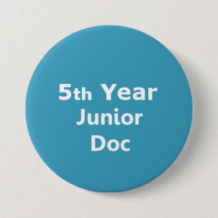 Macaron Rond 7,6 Cm 5ème Insigne junior de docteur d'année