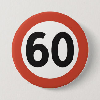 Macaron Rond 7,6 Cm 60 years old button