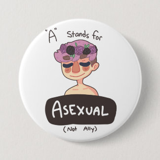 Macaron Rond 7,6 Cm A est pour le bouton asexuel