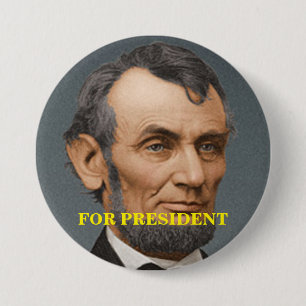 Macaron Rond 7,6 Cm Abraham Lincoln Pour Président Button