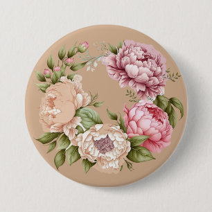 Macaron Rond 7,6 Cm Accessoire d'habillage floral inspiré de la nature