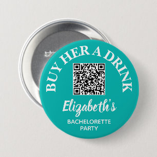 Macaron Rond 7,6 Cm Achetez-Lui Un Verre Bachelorette Party QR Code