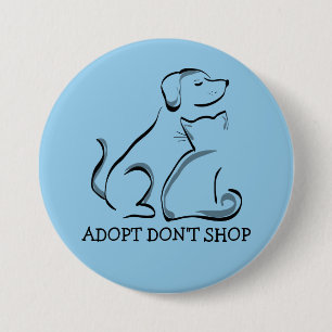 Macaron Rond 7,6 Cm Adoptez Ne pas Acheter Chien Chat, Bouton rond LG 