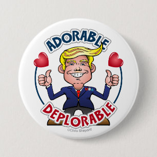 Macaron Rond 7,6 Cm ADORABLE DÉPLORABLE Donald Trump Chibi Cartoon