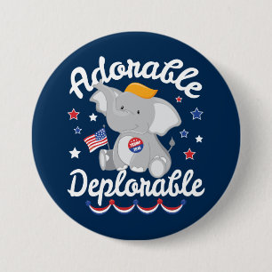 Macaron Rond 7,6 Cm Adorable Eléphant adorable Trump 2016
