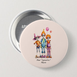 Macaron Rond 7,6 Cm Adorable Pastel Zombie Trio - Jolie Halloween (3)