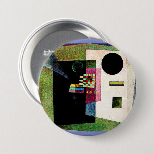 Macaron Rond 7,6 Cm Affirmant, peinture abstraite de Kandinsky,