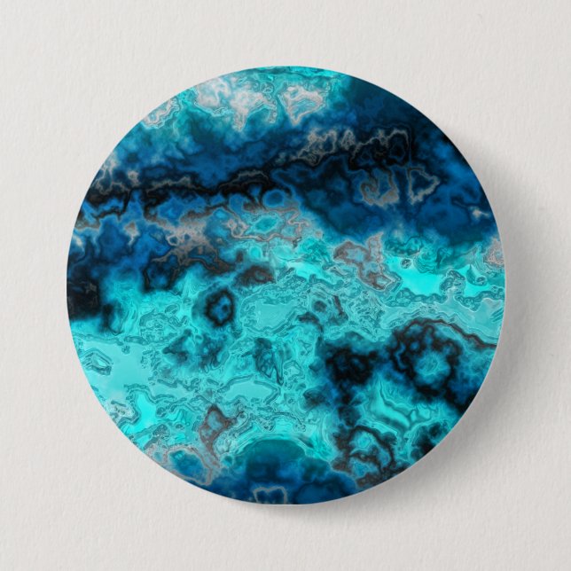 Macaron Rond 7,6 Cm Agate bleue (Devant)