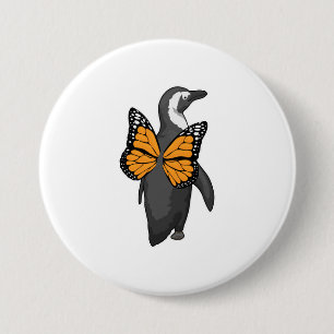 Macaron Rond 7,6 Cm Ailes de papillon pingouin