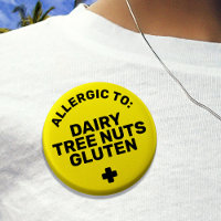 Alerte Médicale Simple Jaune Noir pour Allergie Al