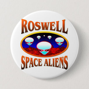 Macaron Rond 7,6 Cm Alien d'espace de Roswell