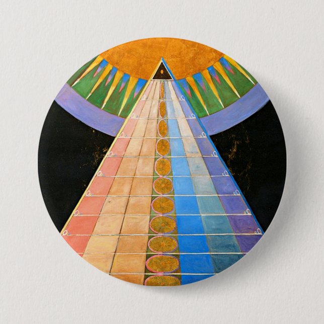 Macaron Rond 7,6 Cm Altarpiece Hilma Af Klint No 1 (Devant)