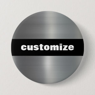 Macaron Rond 7,6 Cm Aluminium balayé