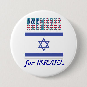Macaron Rond 7,6 Cm Américains pour le bouton de l'Israël
