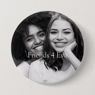 Macaron Rond 7,6 Cm Amis photo customisés 4 Eva