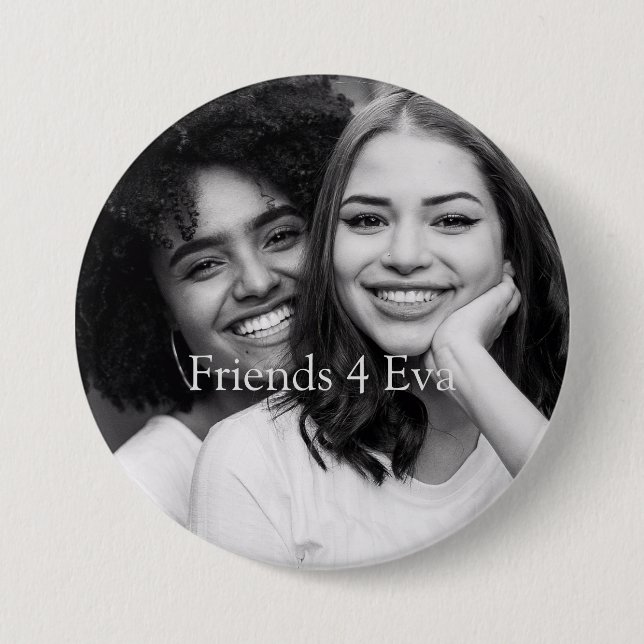 Macaron Rond 7,6 Cm Amis photo customisés 4 Eva (Devant)