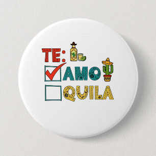 Macaron Rond 7,6 Cm Amo Tequila Cinco De Mayo Drôle