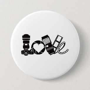 Macaron Rond 7,6 Cm Amour de la caméra