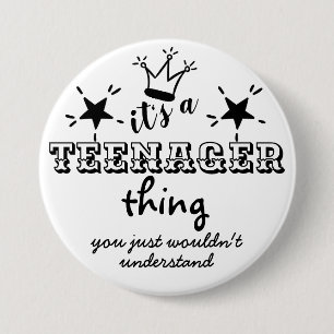 Macaron Rond 7,6 Cm Amusant 13e anniversaire C'est un ADOLESCENT Que j