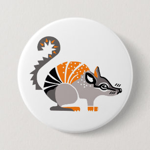 Macaron Rond 7,6 Cm Animaux sauvages - NUMBAT - Marsupial - Faune