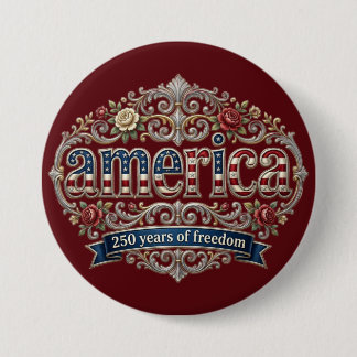 Macaron Rond 7,6 Cm Anniversaire Argent de l'Année Semiquincentenaire
