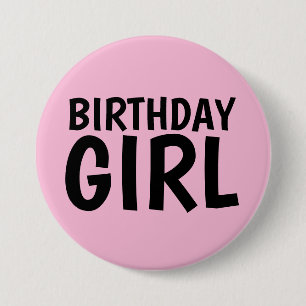 MACARON ROND 7,6 CM ANNIVERSAIRE FILLE BOUTONS ROSE