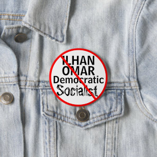 Macaron Rond 7,6 Cm Anti-Ihan Omar Socialiste Démocratique
