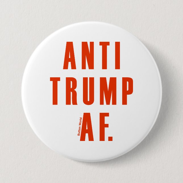 Macaron Rond 7,6 Cm Anti Trump (Devant)