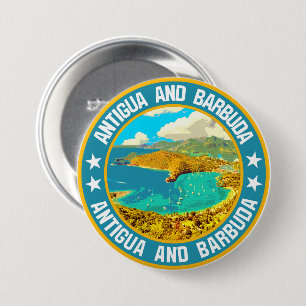 Macaron Rond 7,6 Cm Antigua-et-Barbuda