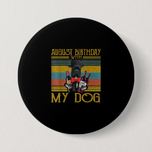 Macaron Rond 7,6 Cm Août Anniversaire Avec Mon Canne Corso Chien 2020