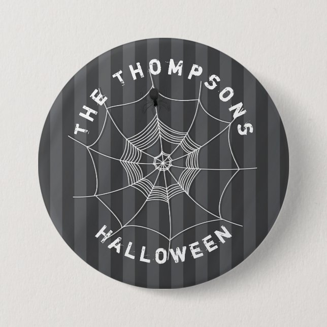 Macaron Rond 7,6 Cm Araignée éffrayante dans le bouton Web Spider (Devant)