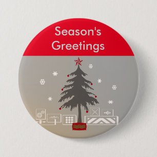 Macaron Rond 7,6 Cm Arbre de Noël