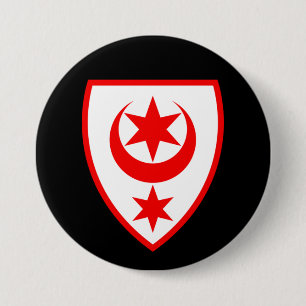 Macaron Rond 7,6 Cm Armoiries de Halle (vente), Allemagne