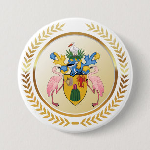 Macaron Rond 7,6 Cm Armoiries De Turks & Caicos