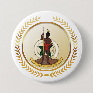 Macaron Rond 7,6 Cm Armoiries de Vanuatu