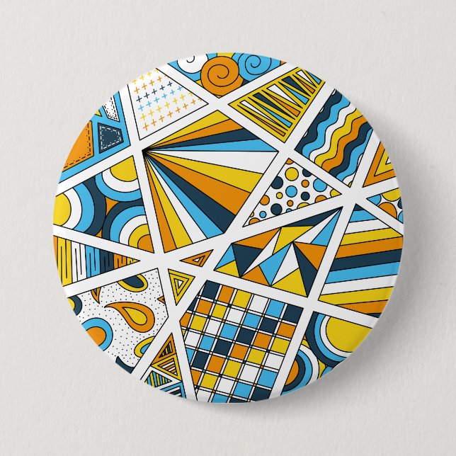 Macaron Rond 7,6 Cm AroAce Pride Zen Doodle Sunset Drapeau Moderne Abs (Devant)