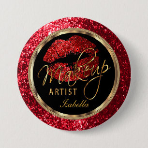 Macaron Rond 7,6 Cm Artiste de maquillage professionnel - Parties scin