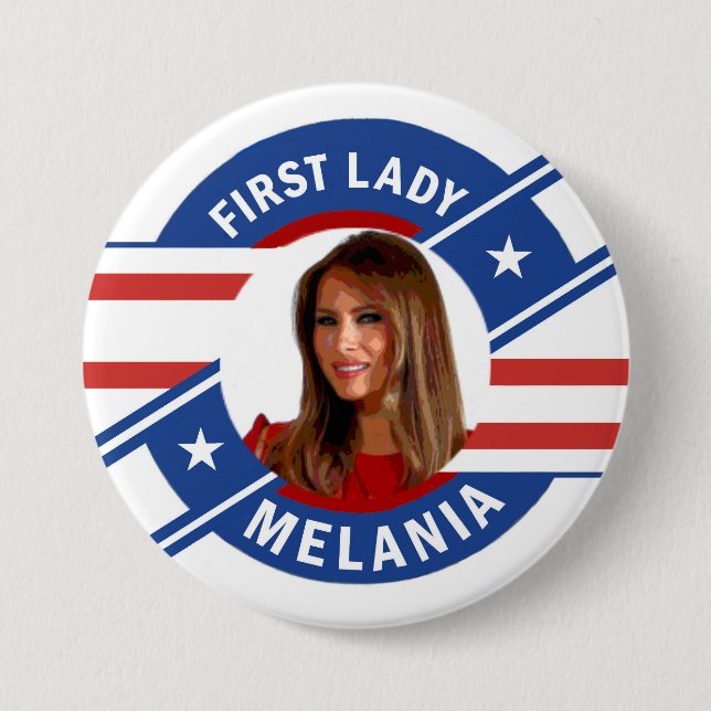 Macaron Rond 7,6 Cm Atout de Melania (Devant)