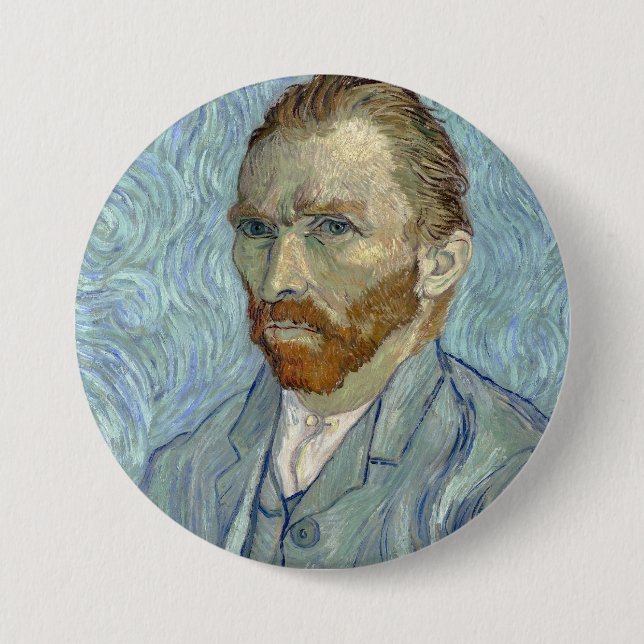 Macaron Rond 7,6 Cm Autoportrait de Van Gogh (Devant)