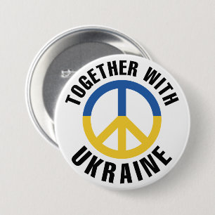 Macaron Rond 7,6 Cm Avec L'Ukraine