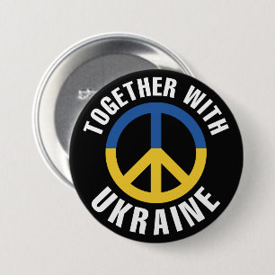 Macaron Rond 7,6 Cm Avec L'Ukraine