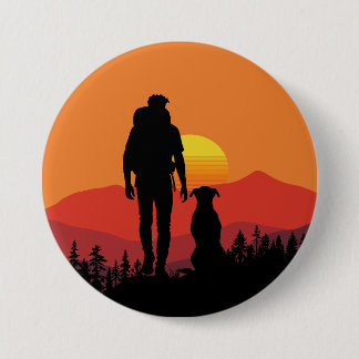 Macaron Rond 7,6 Cm Aventures pawsome dans la nature