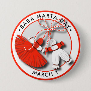 Macaron Rond 7,6 Cm Baba Marta Day Martenitsa