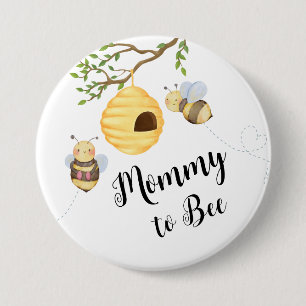 Macaron Rond 7,6 Cm Baby shower Bee Pins - Ajoutez votre nom personnal