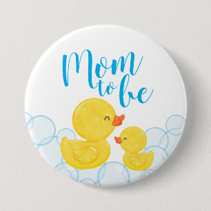 Macaron Rond 7,6 Cm Baby shower de canard en caoutchouc Maman pour êt
