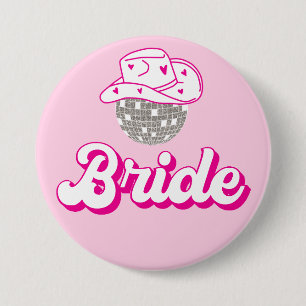 Macaron Rond 7,6 Cm Bachelorette de la Dernière disco de mariée